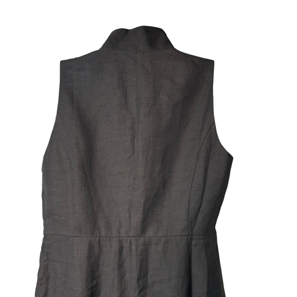 Tuckernuck NEW Black Leighton Linen Sleeveless Button Down Mini Dress Size M - Picture 8 of 11